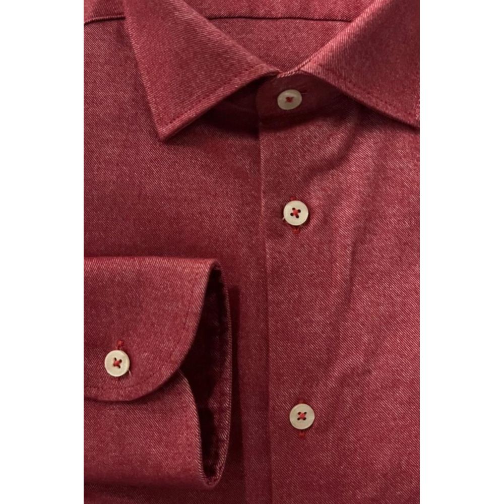 Baldinini Trend Red Cotton Men's Shirt