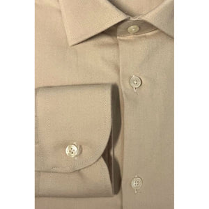 Baldinini Trend Beige Cotton Men Shirt