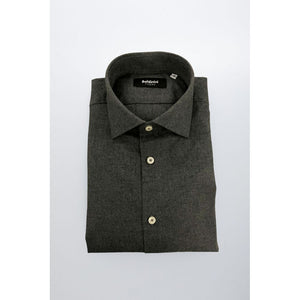 Baldinini Trend Gray Cotton Men Shirt