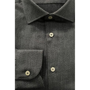 Baldinini Trend Gray Cotton Men Shirt