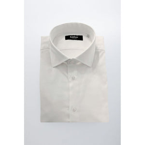 Baldinini Trend White Cotton Men's Shirt