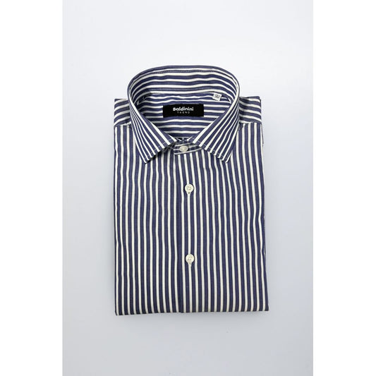Baldinini Trend Blue Cotton Men Shirt