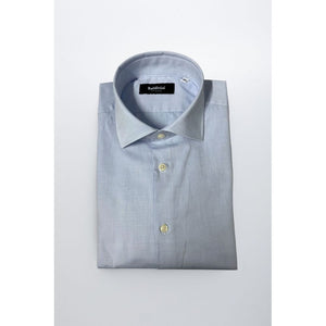 Baldinini Trend Light Blue Cotton Men Shirt
