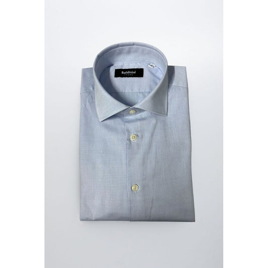 Baldinini Trend Light Blue Cotton Men Shirt