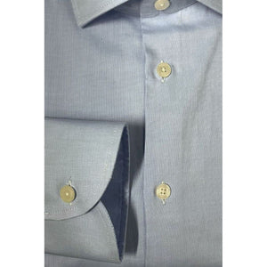 Baldinini Trend Light Blue Cotton Men Shirt