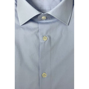 Baldinini Trend Light Blue Cotton Men Shirt