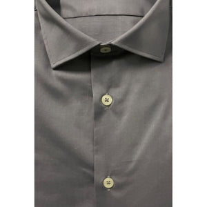 Baldinini Trend Gray Cotton Men Shirt
