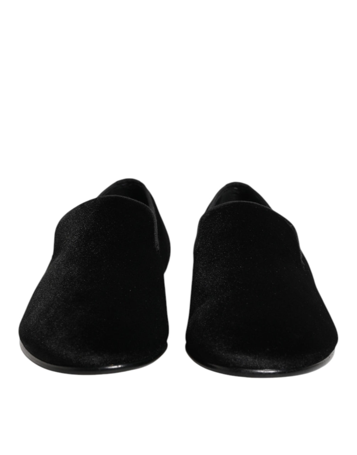 Dolce & Gabbana Black Leather Suede Slip On Loafers Dress Shoes