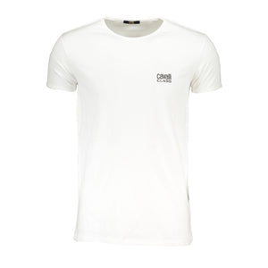 Cavalli Class Bianco Cotton Men T-Shirt
