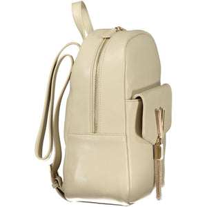 Mario Valentino Beige Polyurethane Women Backpack