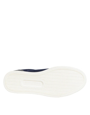 Dolce & Gabbana Blue Leather Suede Low Top Sneakers Shoes