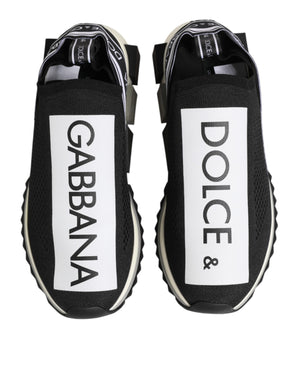 Dolce & Gabbana Black Slip On Sorrento Men Sneakers Shoes