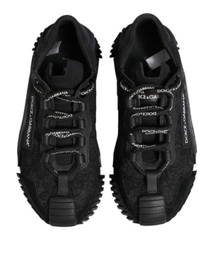 Dolce & Gabbana Black Logo Lace Low Top NS1 Sneakers Shoes