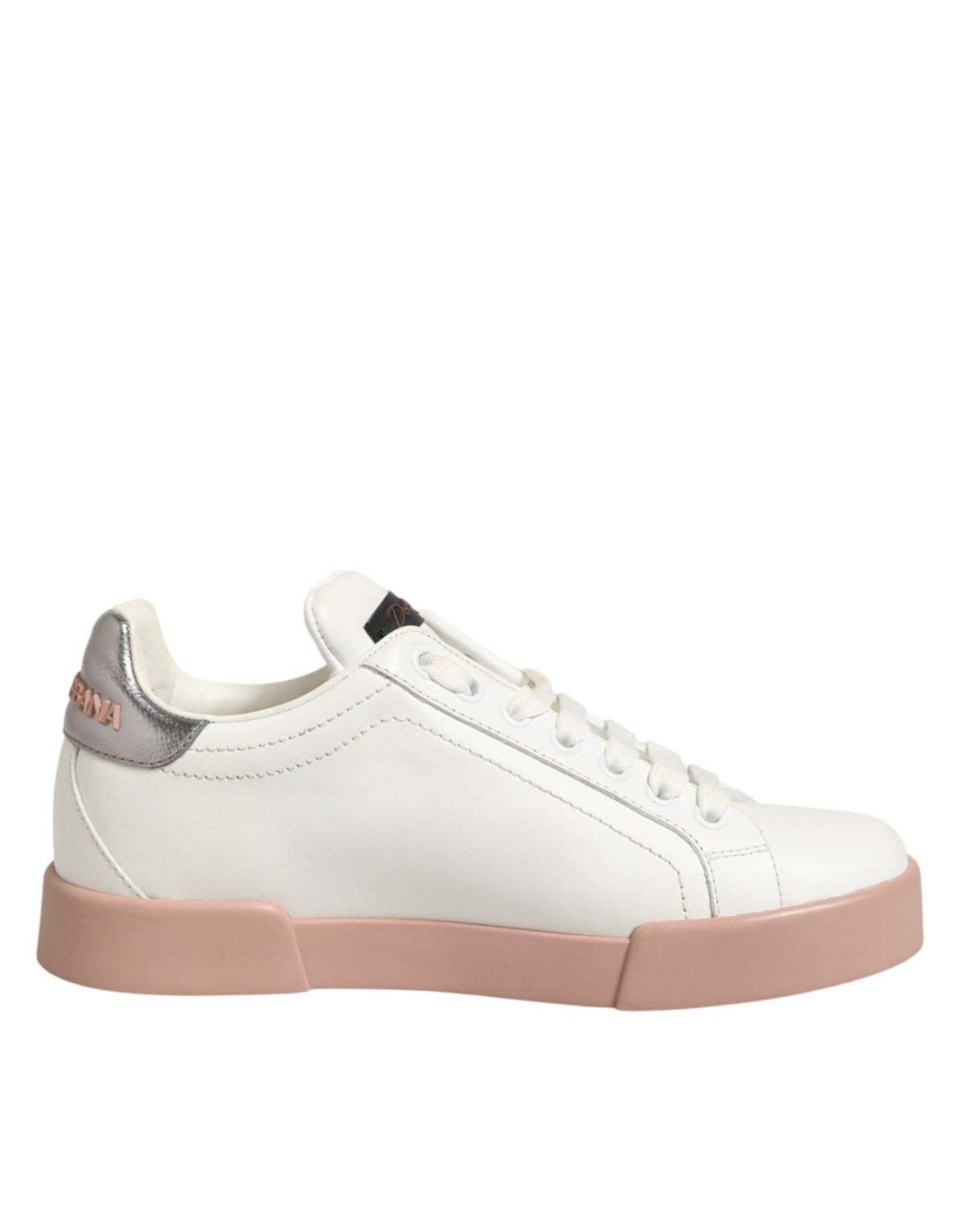 Dolce & Gabbana White Leather Sacred Heart Sneakers Shoes