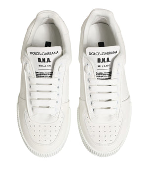 Dolce & Gabbana White Leather MIAMI Low Top Sneakers Shoes