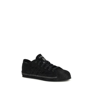 Y-3 Black Leather Low Top Sneakers