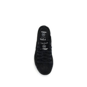 Y-3 Black Leather Low Top Sneakers