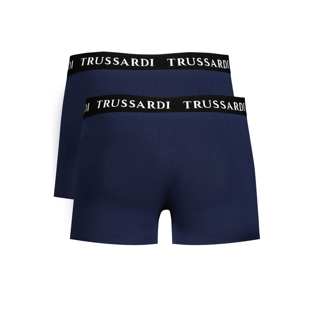 Trussardi Blu Cotton Men Boxer