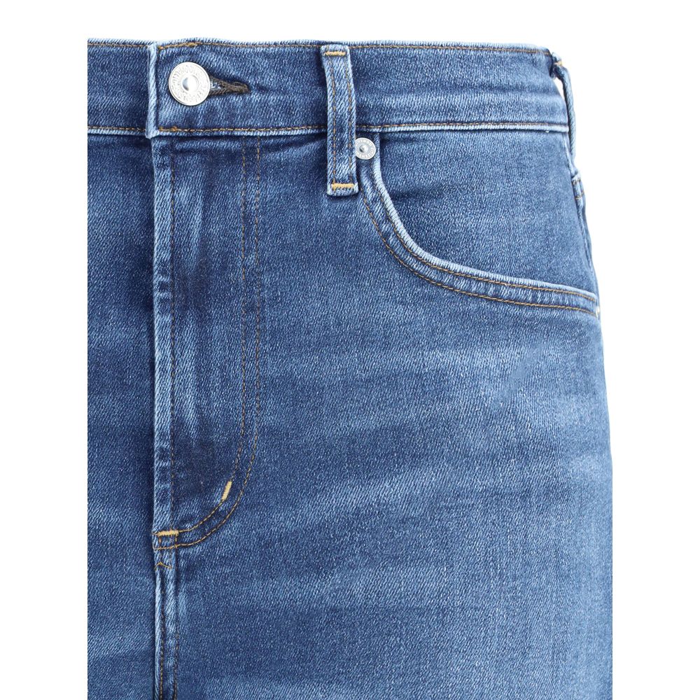 Citizens of Humanity Blue Cotton Cropped Jeans