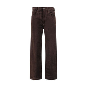 Citizens of Humanity Brown Cotton Straight-Leg Jeans