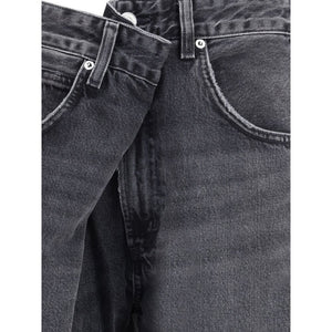 Agolde Gray Cotton Jeans Denim