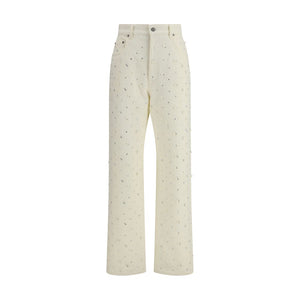 Golden Goose White Cotton Casual Pants