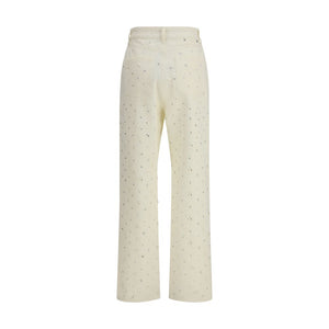 Golden Goose White Cotton Casual Pants