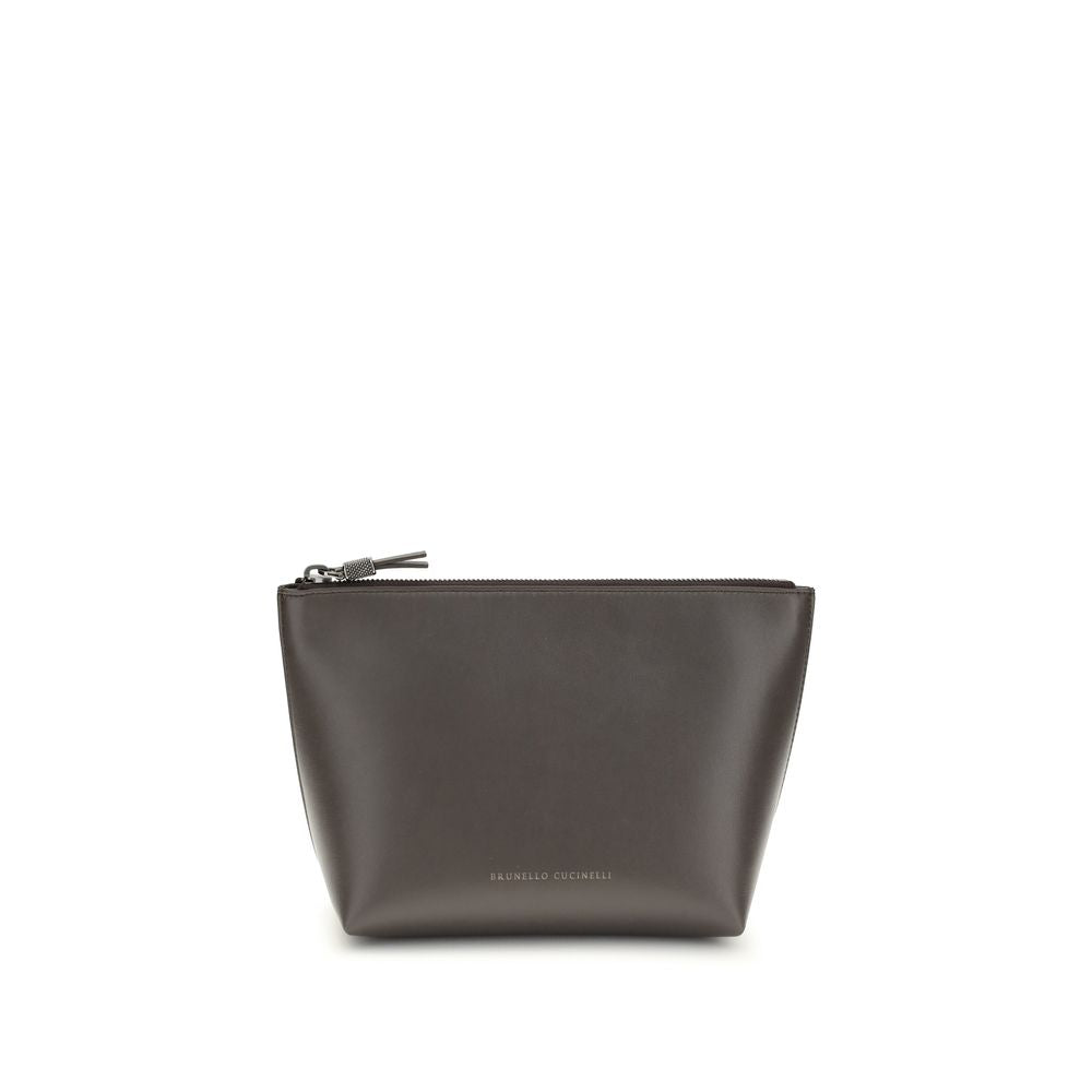 Brunello Cucinelli Brown Calf Leather Bos Taurus Accessories