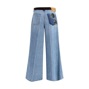 Marni Light Blue Cotton High-Waisted Jean