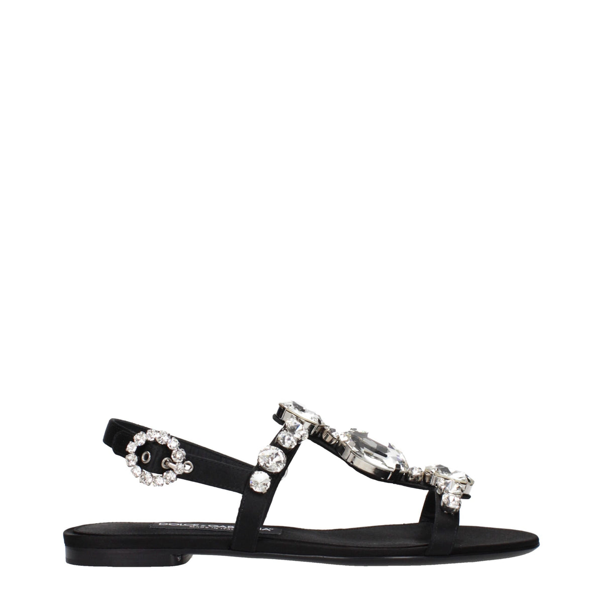 Dolce & Gabbana Black Satin Sandals
