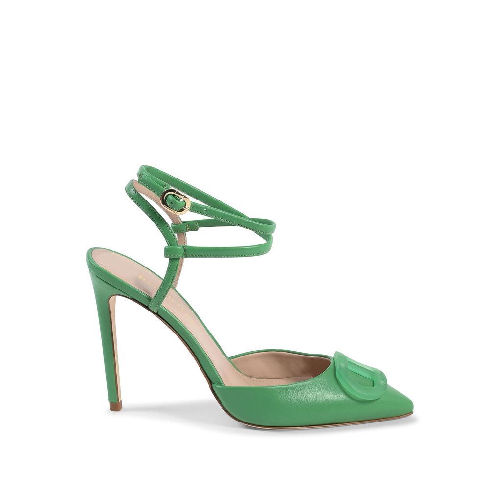 Dee Ocleppo Green Leather Pumps