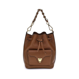 Coccinelle Brown Calf Leather Bos Taurus Backet Bag