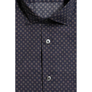 Bagutta Blue Cotton Men's Slim Fit Shirt