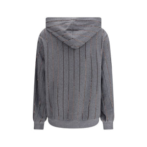 Brunello Cucinelli Gray Cotton Sweatshirt