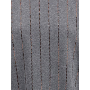 Brunello Cucinelli Gray Cotton Sweatshirt