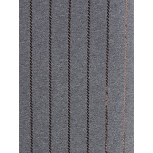 Brunello Cucinelli Gray Polyester Midi Skirt