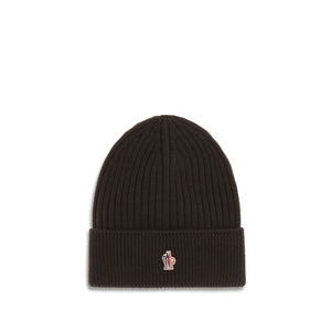 Moncler Grenoble Black Fleece Wool Beanie