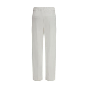 Brunello Cucinelli White Cotton Dress Pants