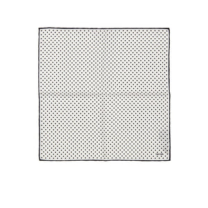 Tom Ford Black And White Silk Pocket Square