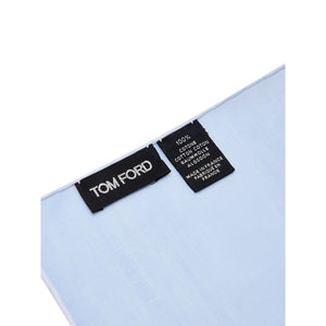 Tom Ford Blue Cotton Pocket Square