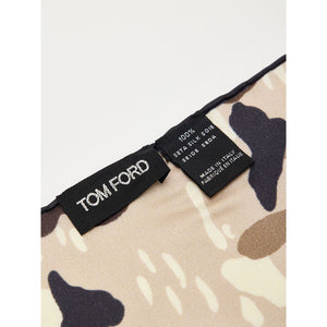 Tom Ford Beige Silk Pocket Square