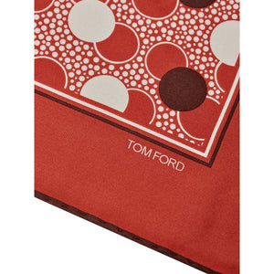 Tom Ford Red Silk Pocket Square