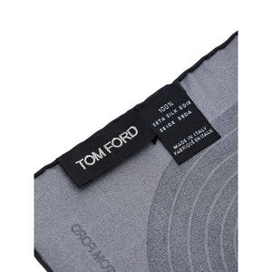 Tom Ford Gray Silk Pocket Square
