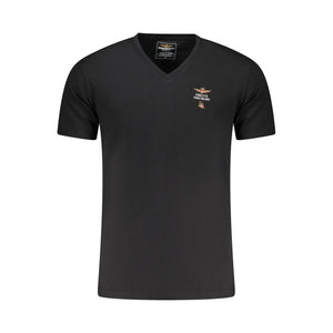 Aeronautica Militare Black Cotton Men Underwear Shirt