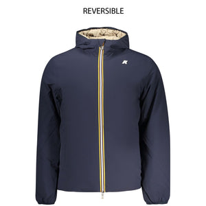 K-WAY Blue Nylon Men's Reversible Jacket