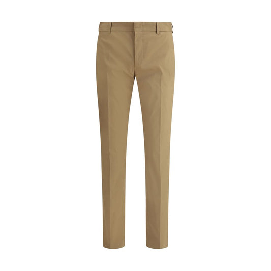PT Torino Brown Cotton Casual Pants