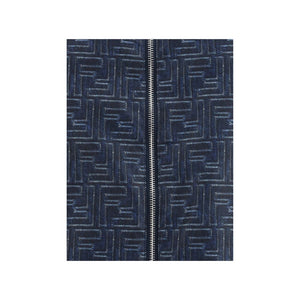 Fendi Blue Polyester Shell Jacket