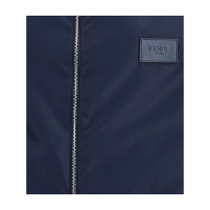 Fendi Blue Polyester Shell Jacket