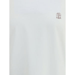 Brunello Cucinelli White Cotton T-Shirt