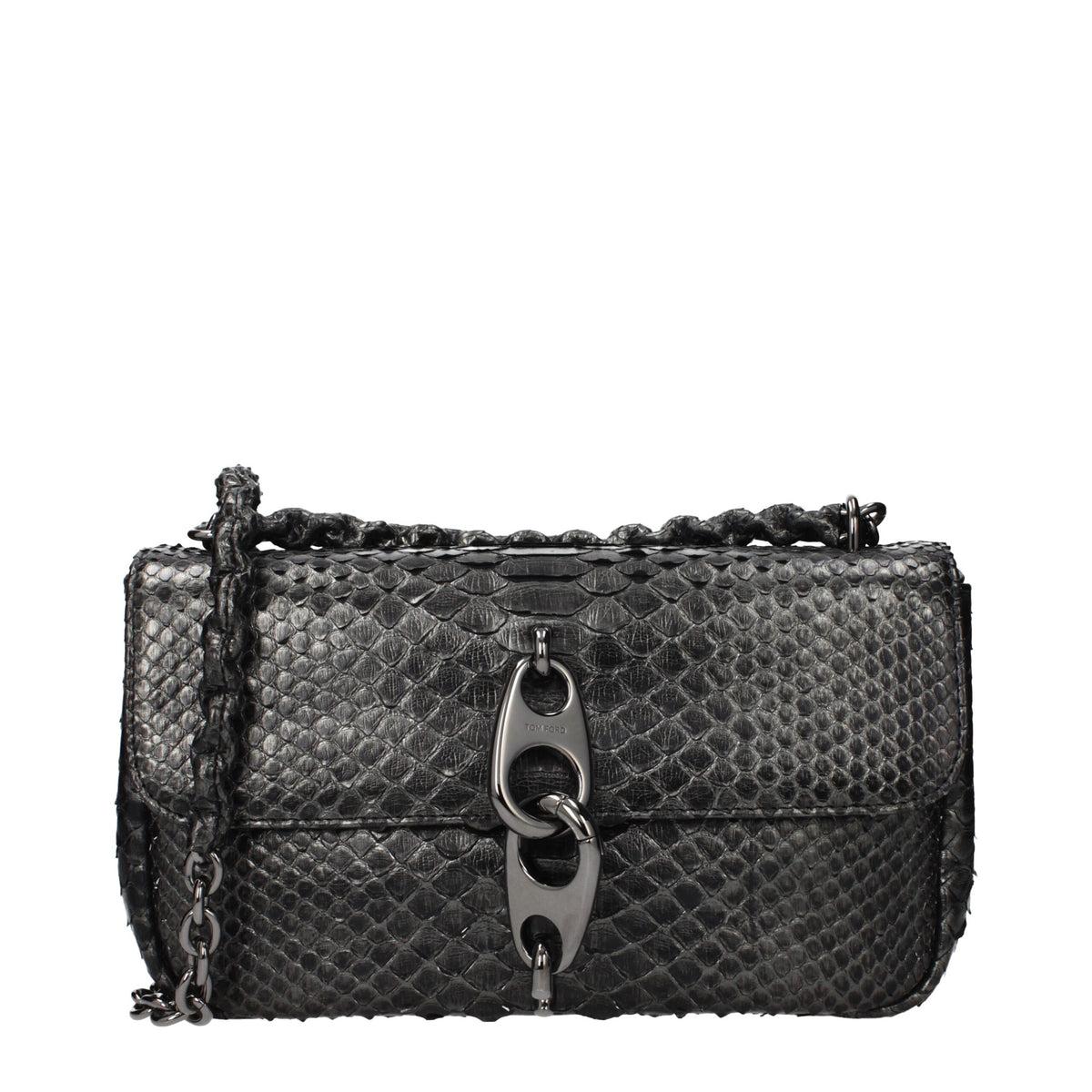 Tom Ford Gray Skin Shoulder Bag